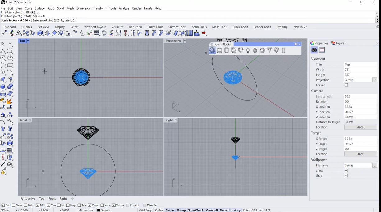 screenshot of Rhino 7